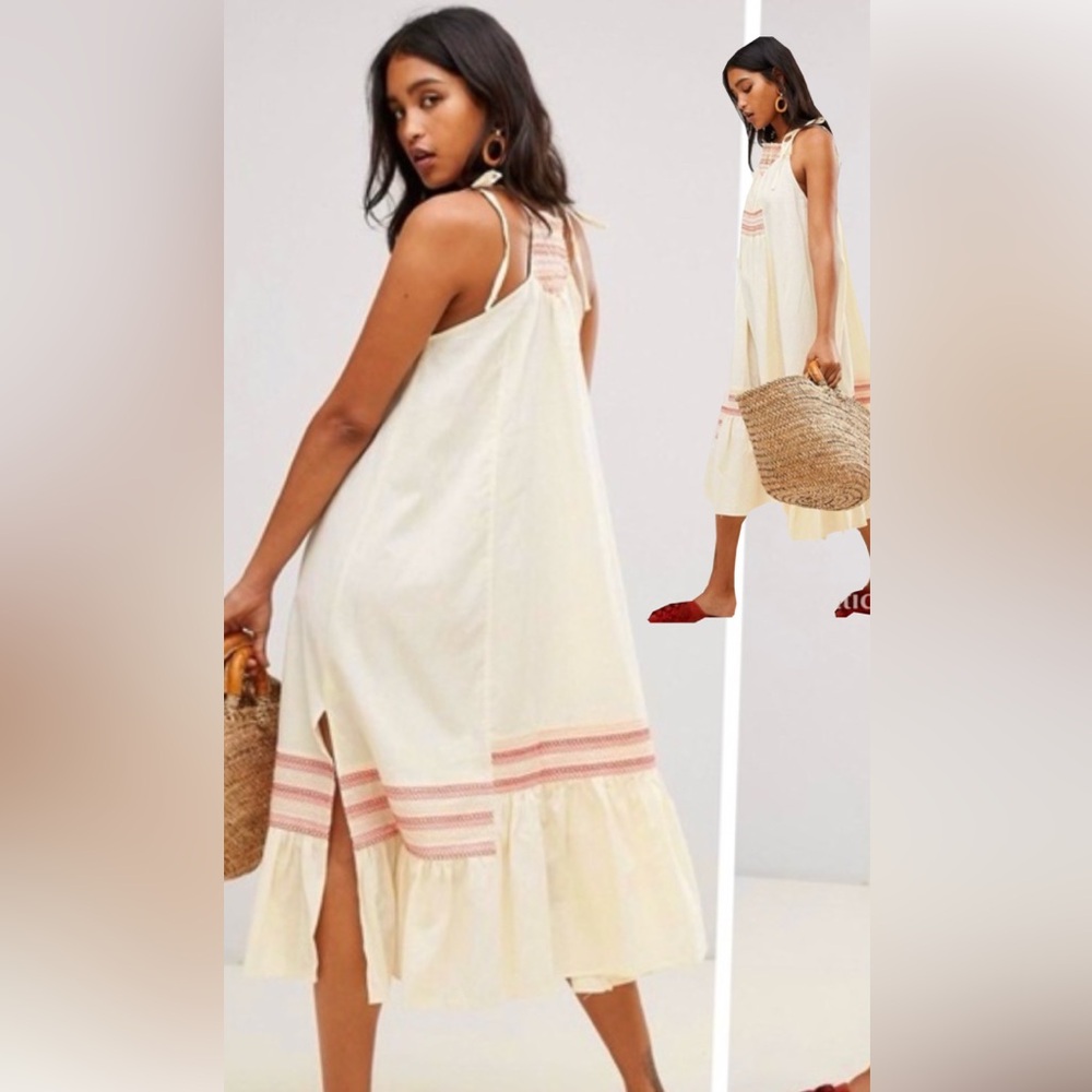 Free people cream combo dress